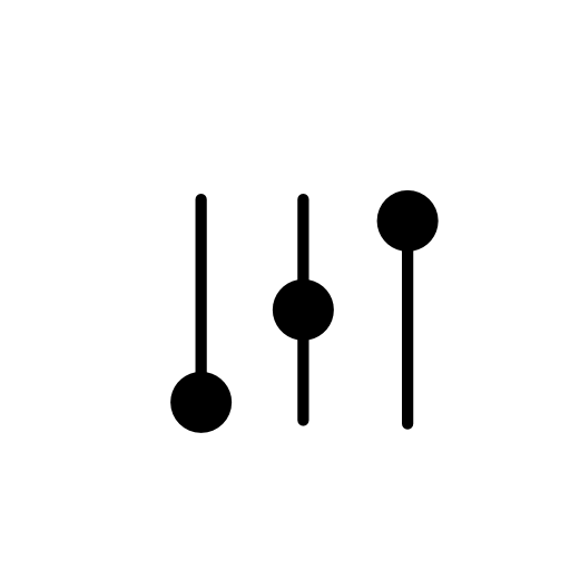 Control of levels, IOS 7 interface symbol