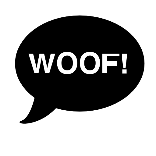 Dog bark speech bubble