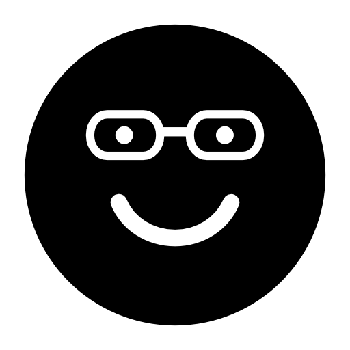 Student smiling emoticon square face