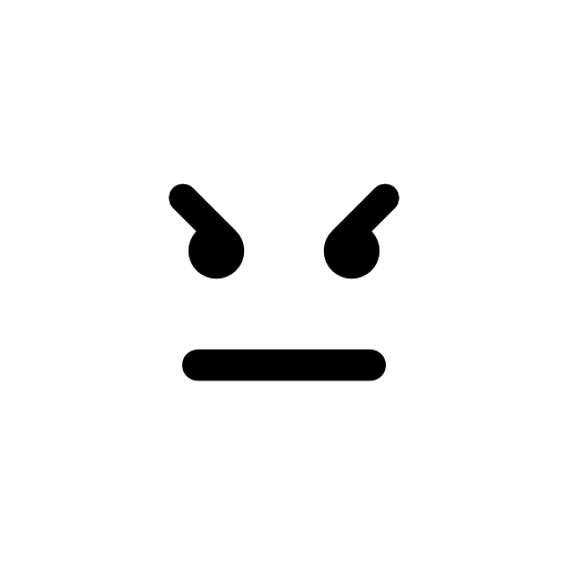 Angry emoticon square face