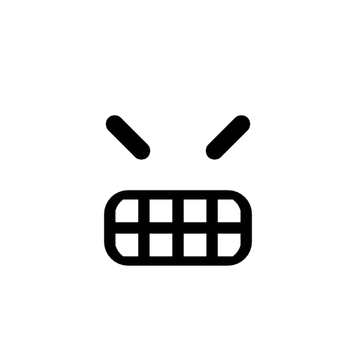 Angry emoticon square face