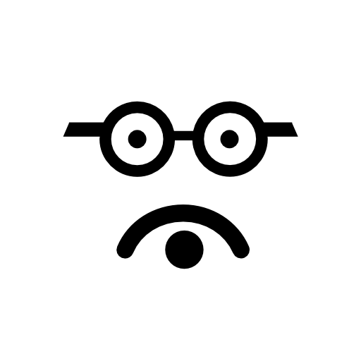 Intellectual emoticon square face