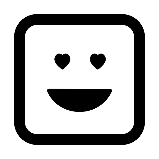 Happy emoticon smiling square