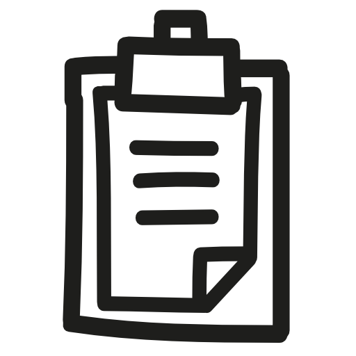 Clipboard hand drawn interface symbol