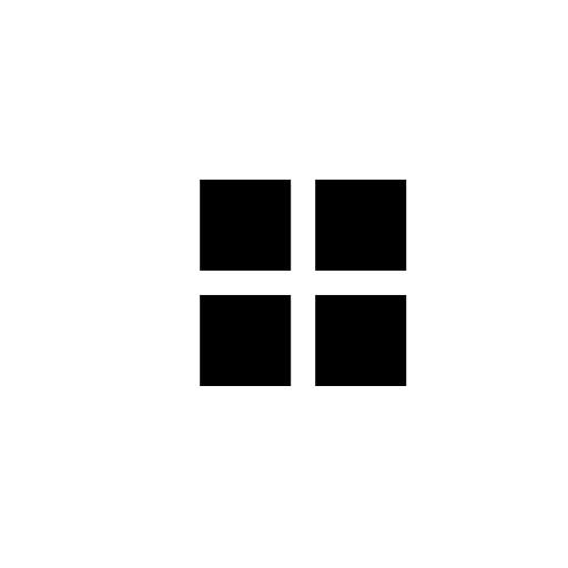 Square divided in four squares or parts, IOS 7 interface symbol