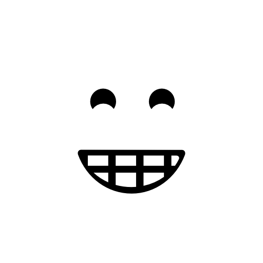 Smiling emoticon square face