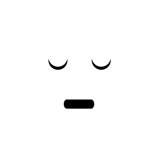 Resting emoticon square face