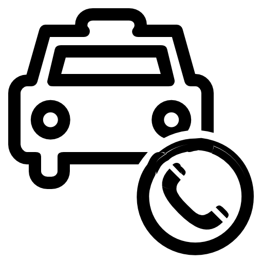 Call a taxi symbol