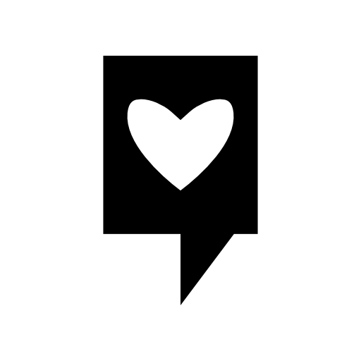 Heart notification speech bubble