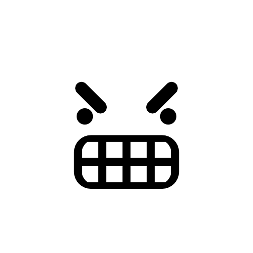 Furious emoticon square face