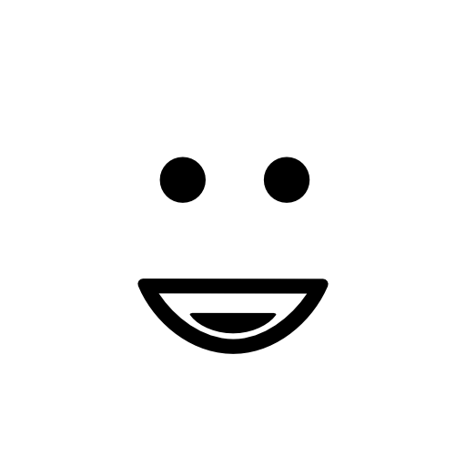 Smiley of square rounded face