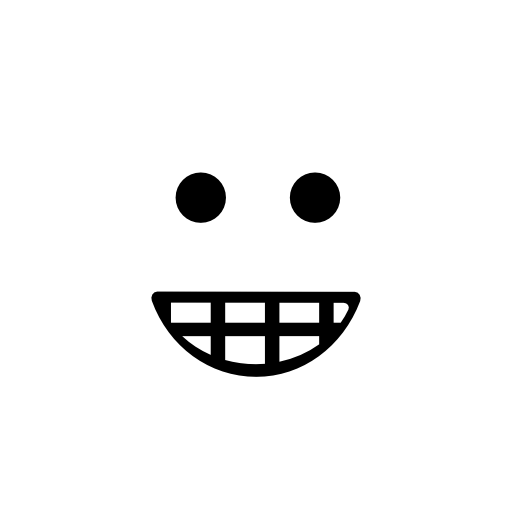 Emoticon smiling square face