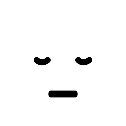 Sleepy emoticon square face