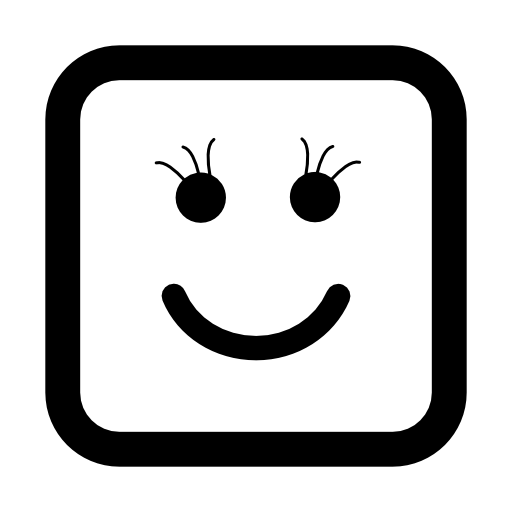 Smiley of square face shape