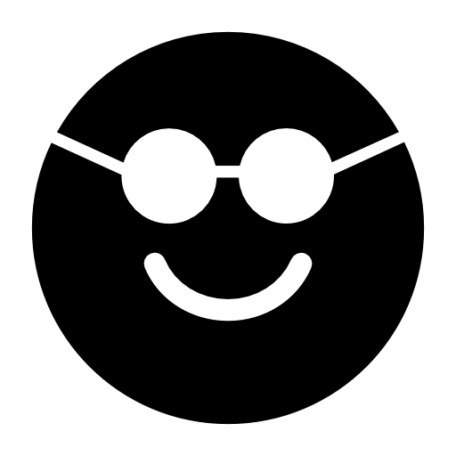 Emoticons square face with sunglasses