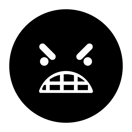 Anger emoticon square face