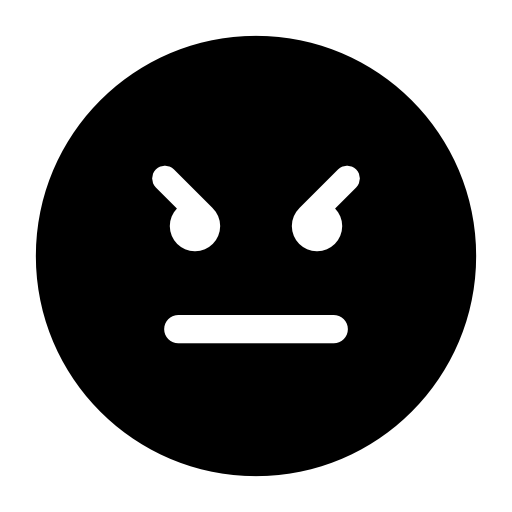 Angry emoticon square face