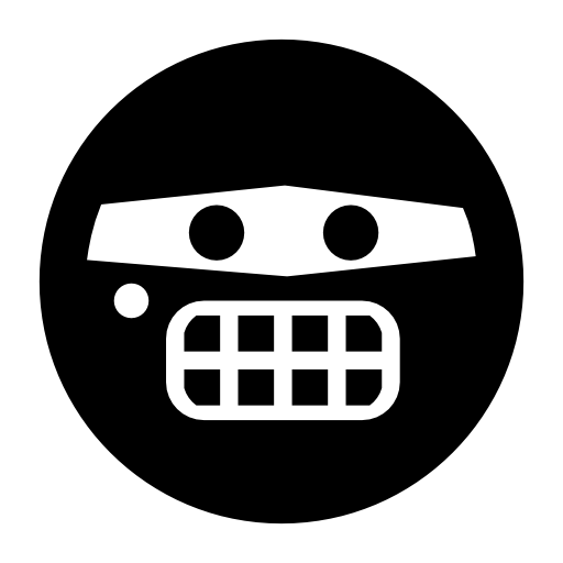 Emoticon criminal face with eyes mask