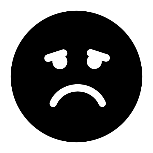 Sad emoticon square face