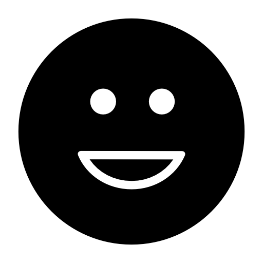 Emoticon square face with a smile