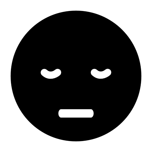 Sleepy emoticon square face