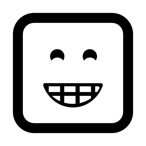 Smiling emoticon square face