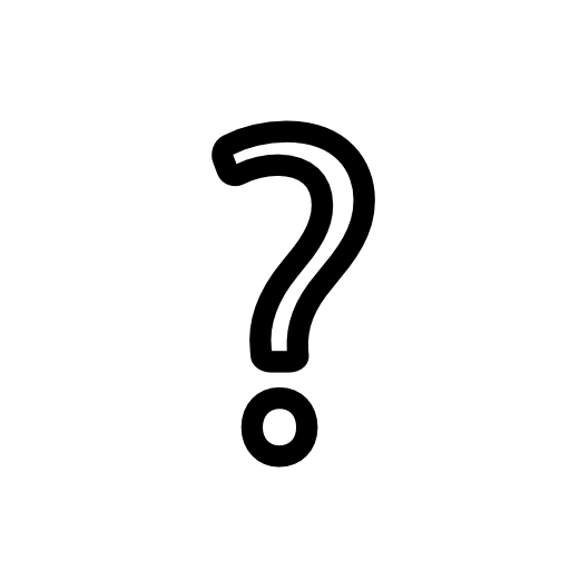 Question mark symbol outline