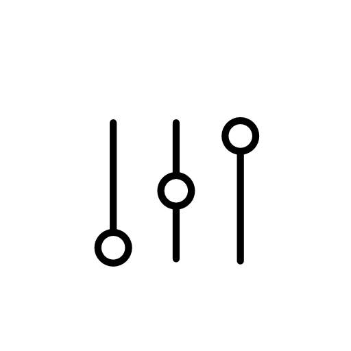 Control of levels, IOS 7 interface symbol