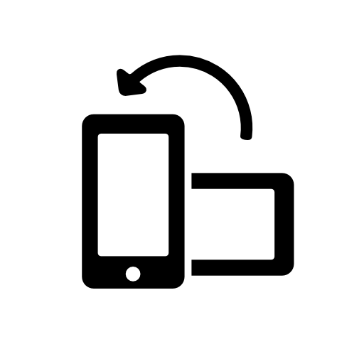 Phone position rotation from horizontal to vertical