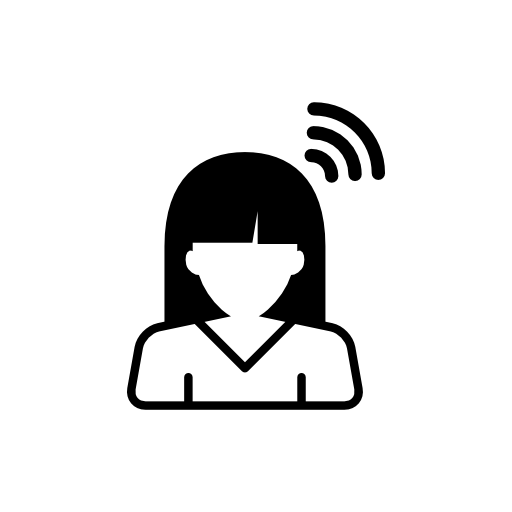 Female user rss symbol