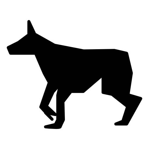 Dog black silhouette