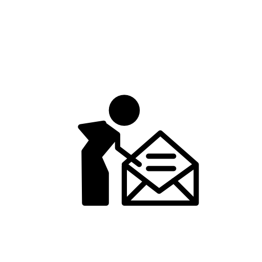 Personal mail circular symbol