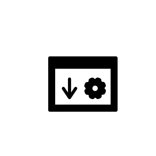 Browser download symbol in a circle