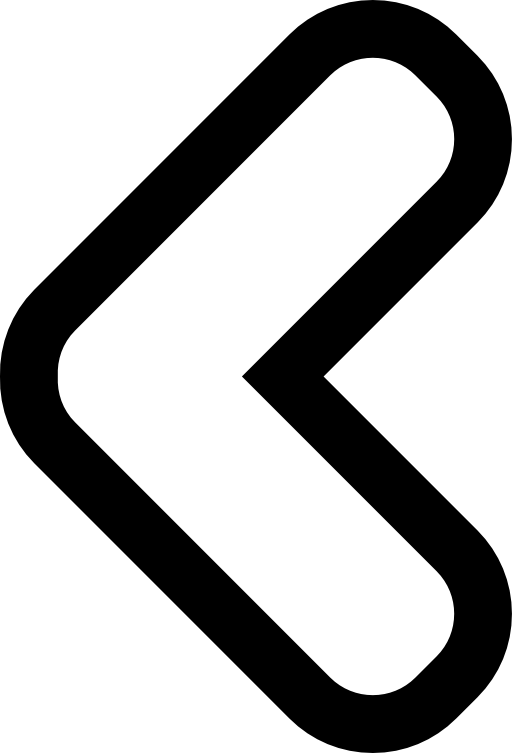 Chevron arrow outline pointing to left