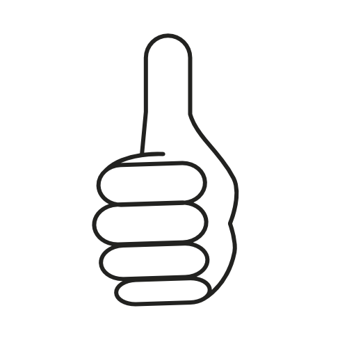 Like thumb up symbol outline