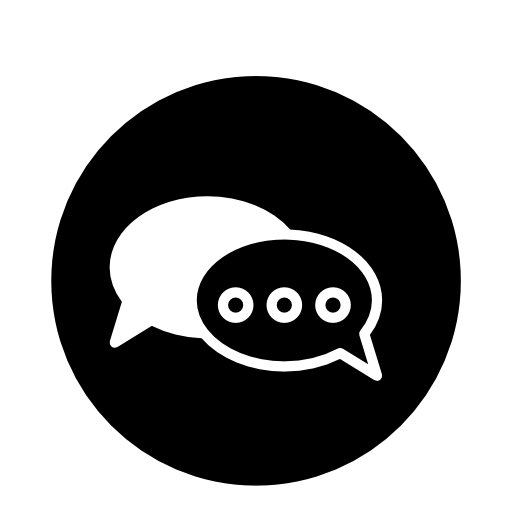 Conversation circular symbol