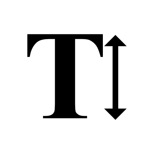 Text height option interface symbol