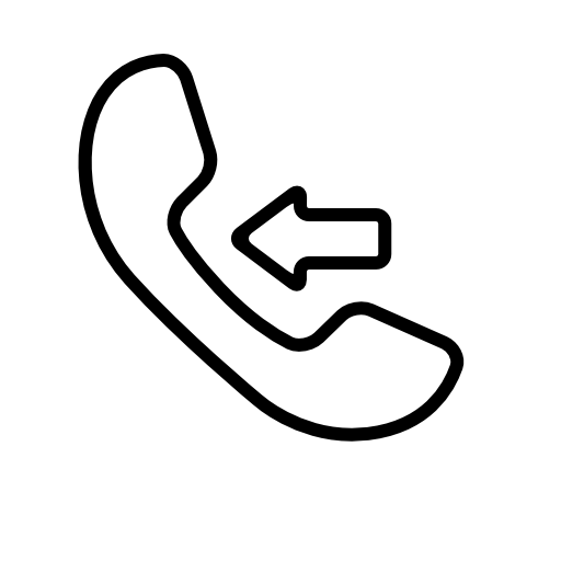 Incoming call phone interface symbol