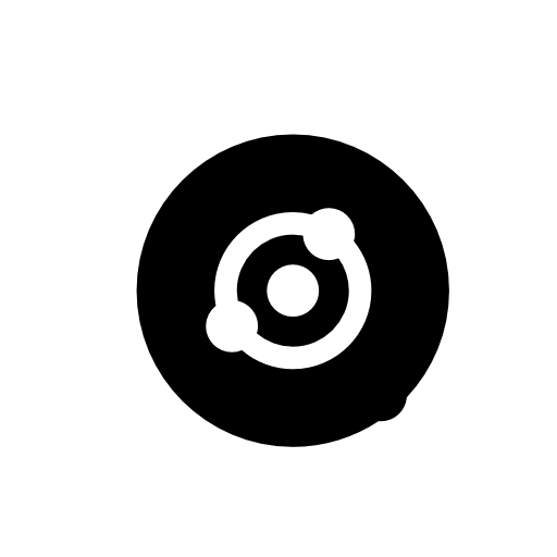 Two concentric circles with dots, IOS 7 interface symbol