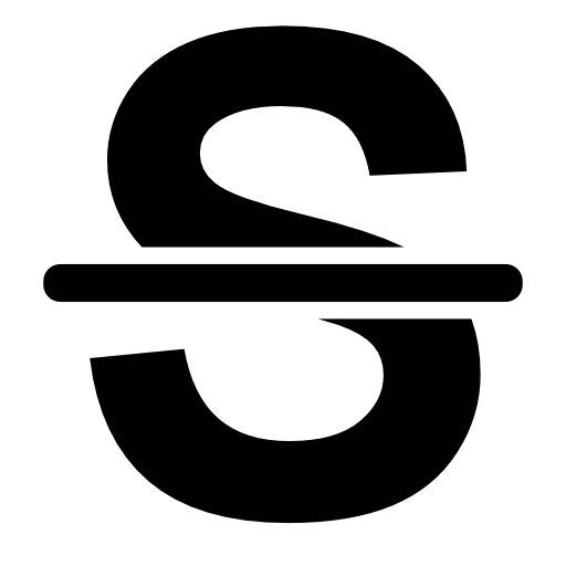 Strikethrough text option interface symbol