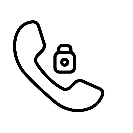 Locked calls interface phone symbol