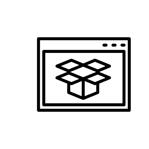 Dropbox in browser variant inside circle
