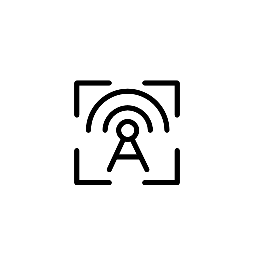 Wireless target outline symbol in a circle