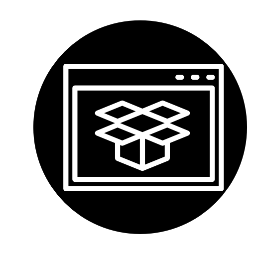 Dropbox in browser variant inside circle
