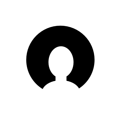 Circle with black shape inside, IOS 7 interface symbol