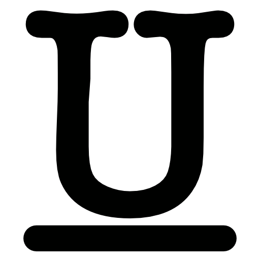 Underline text option interface symbol