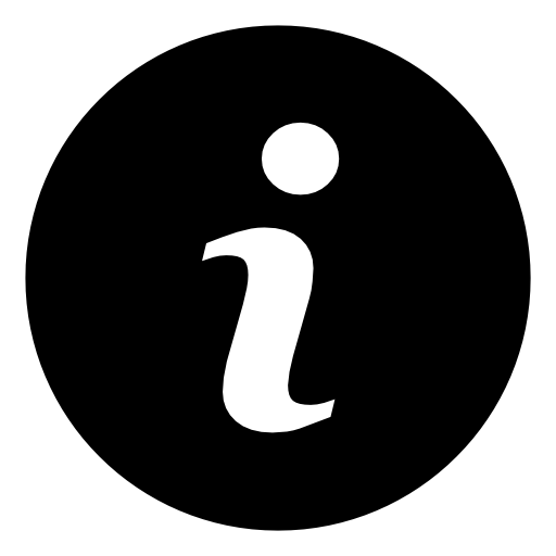 Info logo in a circle