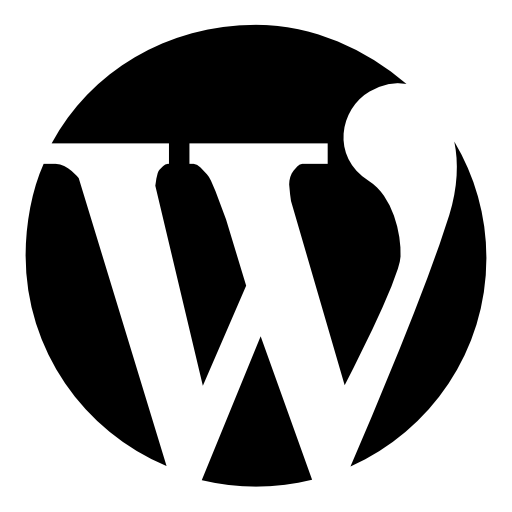 Wordpress logo of a letter in a circle