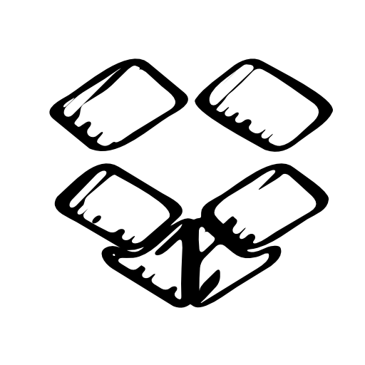 Dropbox sketched logo variant