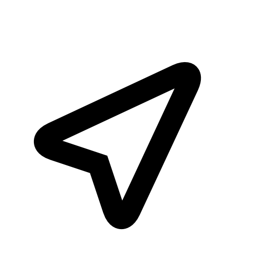 Location arrow outline